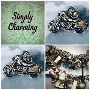 3/$10 NEW Sterling Silver Plated Motorcycle Motorbike Bike Biker Travel Road